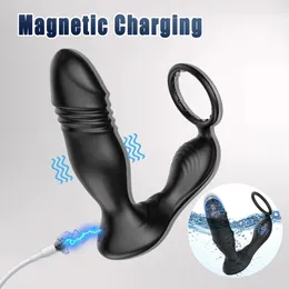 Bluetooth Anal Vibratoren stießen Prostata -Massagegerat für Männer für Männer Gay Plug Remote männliche Hintern Sexspielzeug Paare 240423