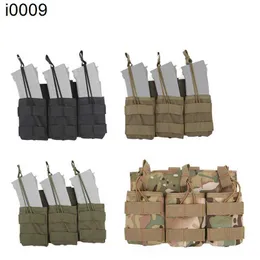 Tactical Mag 7.62 Triple Magazine Pouch Airsoft Gear Molle Bag Vest Acessório Camouflage Pacote Cartuchos de clipe de clipes Titular No11-545 qq