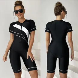 Women Wetsuits Swimwear Boys Short Maniche su tubi da immersione donne donne un pezzo surf Snorkeling Surfing Surfuit Swimsuit Snorkeling 240426