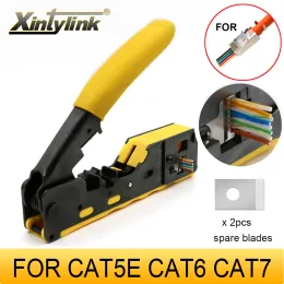 Araçlar XintyLink Tüm RJ45 Plaks Ağı Crimer Cat5 Cat6 Cat7 Cat8 Sıkıştırma Ağı Araçları Ethernet Kablo Striptizci Kelepçe Lan