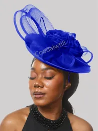 ファッション新しい魅惑的な帽子女性エレガント教会パーティーヘッドブライドウェディングヘアアクセサリーケンタッキーダービーピルボックスキャップフラワー