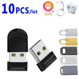 Sürücüler 10 PCS/Lot Süper Mini USB Flash Drives 2.0 Süper Sevimli Kalem Sürücü 64GB 32GB 16GB 8GB 4GB Pendrive Logo USB Bellek Çubuğu Özelleştir