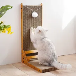 ألعاب Lshape Wall Cat Scratcher Board Post مثيرة للاهتمام هريرة خدش طحن مخلب من الورق المقوى الخدش لعبة القط.