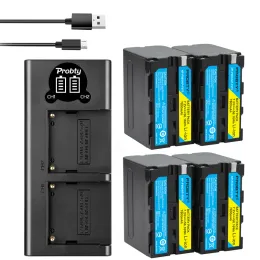 Şarj Cihazları 7800MAH NP F960 NP F970 NPF960 NPF970 F950 Pil +Sony PLM100 CCDTRV35 MVCFD91 MC1500C L10 TR555 VX22 için LED USB Şarj Cihazı