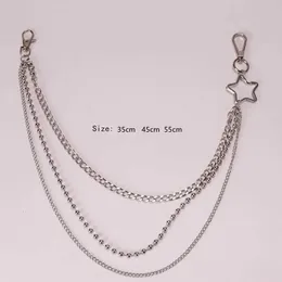 Waist Chain Belts Hop Jewelry Gift Multi-layer Jeans Chain Heart Harajuku Style Hollow Cross Metal Waist Chain Female Belt Chain Punk Pants Chain