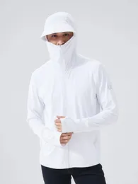 Summer UPF 50 UV Sun Protection Skin Coats Mane Men UltraLight Sports Aurora con cappuccio giacche casuali per giacche casuali 240428