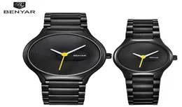 Benyar coppia orologio set impermeabile in acciaio full full full casual watchs top brand brand business di lusso quarzo orologio clock9006531