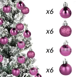 Decorative Figurines Christmas Ball Ornament 3cm Bright Plastic Shatterproof Hanging Suitable For Tree Stocking Hangers Ties