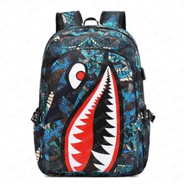 Designer Sprayground -Rucksack neuer spezialisierter Kinderschule Schülern Hai Personalisiert Druck großer Kapazität Leichtes lässiges Minimalist Bag 426