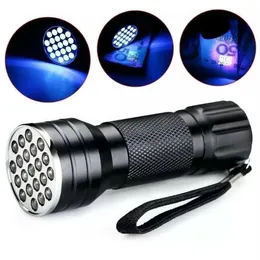 21 LED torcia UV LAMPAGGIO UV Torcia 3A Torcia Light Violet Blacklight Blacklight per il rilevamento del checker marker