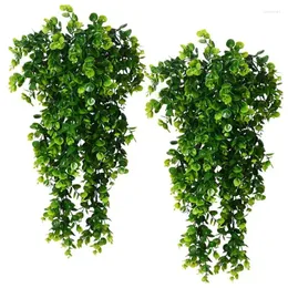 Декоративные цветы 2 шт. Висели искусственные растения из искусственных зелени 80 см. Факовые зеленые листья