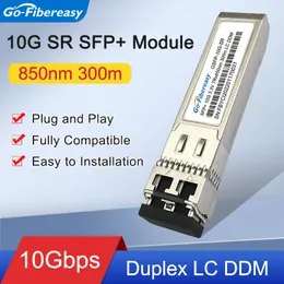 10GB SFPモジュールマルチモード10GBASE-SR 850NMデュアルLC Ubiquiti/Mikrotik/Cisco SFP-10GG-SRファイバー光トランシーバーと互換性
