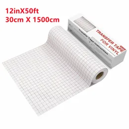 HTVRONT 30cmX1500cm Transfer Tape Red Alignment Grid Application Paper for Cricut Craft Cup Car DIY Art Decal Adhesive Vinyl 240422