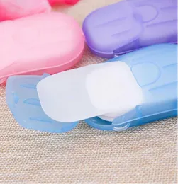 50PCSBOX Portable Travel Soap Paper Disponible Mini Soap Paper Anti Dust Washing Hand Bath Cleaning Boxed Foaming Drop Ship Epack1154617