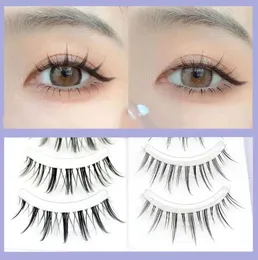 Falska ögonfransar 35 par manga fransar Little Devil Anime Cosplay Natural Wispy Fairy Cross Korean Japanese Eyelash Extensions Make9107272