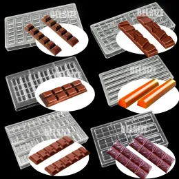 Moulds Long Strip Chocolate Mold Plastic Polycarbonate Chcolate Bar Mold Candy Moulds Cake Decoration Confectionery Pan
