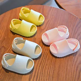 Summer Baby Toddler Kids Slip-On Sandals Boys Girls Schiam Slook Slides Candy Color Childre