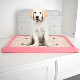 Boxes Pet Dog Cat Training Toilet Tray Mat Indoor Lattice Puppy Potty Pee Pad Accessories For Small Dogs Cats Pet Products Household