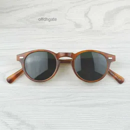 Wholesale-Gregory Peck Brand Designer men women Sunglasses oliver Vintage Polarizs OV5186 retro Sun glasses oculos de sol OV 5186