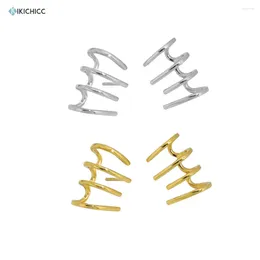 Orecchini per borchie Kikichicc 925 Sterling Silver Gold Four Earring Line Pendiente Piercing 2024 Fashion Wedding Rock Punk Clips
