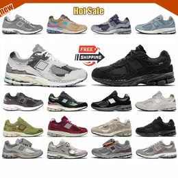 أحذية مصممة غير رسمية جديدة 2002 من الرجال أحذية رياضية Sea Salt Triple Black Rain Cloud Gray Workwear Beige Green Trainers Mens Womens Sports Trail Running 2024