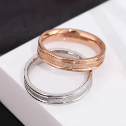 Обручальные кольца мода и простое титановое сталь внутреннее давление замороженное кольцо пара ювелирных украшений праздничные аксессуары подарки на день рождения подарок