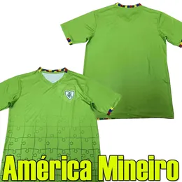 24 25 أمريكا MINEIRO SOCCER COIRSEYS FABINHO JUNINHO AZEVEDO EDITION GREEN MEN