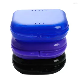 Förvaringsflaskor tandhållarboxstänger container munskydd skydd tandprotes rengöringsmedel multi färg arrangör tillbehör