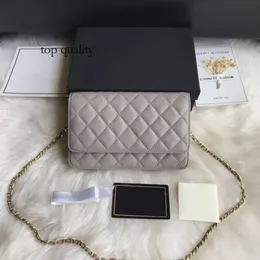 10a Superkvalitetskvinnkedja Wallet Real Leather Caviar Lambskin Zipper Mini Woc Shoulder Bag Crossbody Luxurys Designers Bags Classic 2148