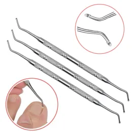 Verktyg 1pcs tå nagelfil Foot Nail Care krok Ingrown Double Ended Ingrown Toe Correction Lifter File Manicure Pedicure Tånaglar Rengör