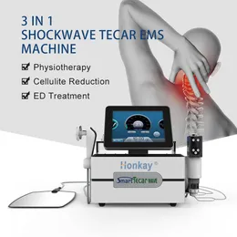 Calore profondo 448khz smart tecar focus onwave shock ed sollievo dal dolore per la terapia fisica clinica EMS Attrezzatura per fisioterapia con onde d'urto EMS