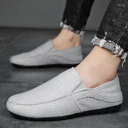 أحذية غير رسمية Pupuda Men Fashion Summer Treend Slip on Respadrille Sneakers Male 2024