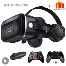Shineecon Viar 3D Virtual Reality Vr Glasses Устройства шлемы шлема линзы Goggles Smart для смартфона с контроллерами 240424