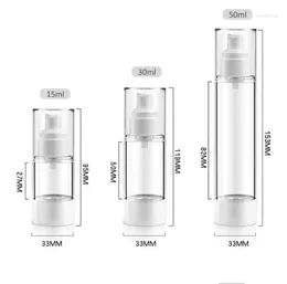 Garrafas de armazenamento 6pcs/lote 15-50ml como transparente Toner Vacuum Loção Emulsão Pressão Spray Sub Ferramentas HA2467