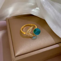 Wedding Rings Super Immortal Zircon Mermaid Opening Adjustable Ring Design Sense Index Finger Ring
