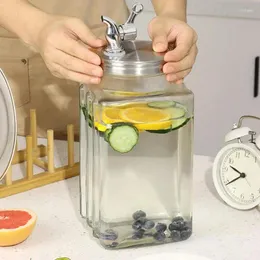 Bottiglie d'acqua Dispenser Brocca in vetro con frigorifero in acciaio inossidabile bevanda per tè limonata gadget da cucina da tè