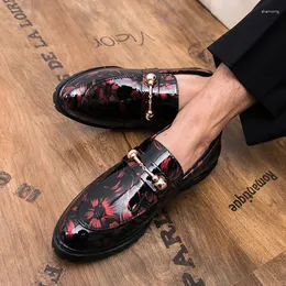 Sapatos casuais Zapatospara Hombremen Shoe Social Shoe Autumnluxury Men Dress Leather Fashion Flat Italian Business Loafer