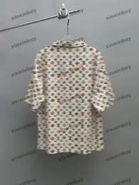 Xinxinbuy Men Designer Tee T Shirt 2024 Włoch Craggy Pocket Wzór List Bawełny krótki rękaw