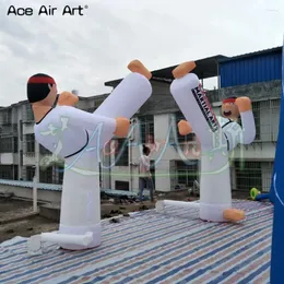 Dekoracja imprezy Model ludzki nadmuchiwany Karate Boy 3M H Man z czarnym paskiem i bezpłatną dmuchawą na sprzedaż