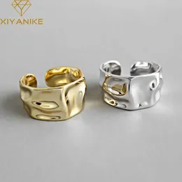 Band Rings Xiyanike Womens Engagement Ring Fashion Irregular Geometry Handmade Jewelry Valentines Day Gift Q240427