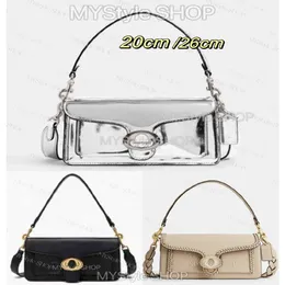 10A Luxury designer Mirror Shine Silver mini Tabby 20 shoulder bags underarm bag crossbody bag small genuine leather letterC high quality fashion cross body bag Y2K