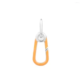 Bolzenohrringe Authentic 925 Sterling Silber Me Light Orange Hoop Link Single für Frauen Juwelierohr Brincoos