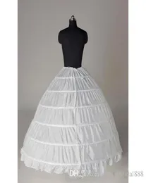 Günstige weiße 6 Hoop -Röcke unter Hochzeitskleiderkugelkleidern Crinoline Petticoats Brauthochzeitszubehör Vestido de noiva5288570