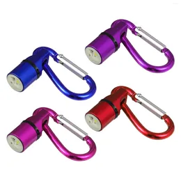 Dog Collars POPETPOP 4Pcs Portable Aluminum Pet Cat Puppy LED Flashing Blinker Light Safety Collar Tag (Red Blue Purple Pink)