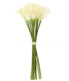 Regali per donne 18x Calla artificiale Fiori di nocciolo singolo mazzo lungo bouquet reale decorazioni per la casa color creamy y2112293178017