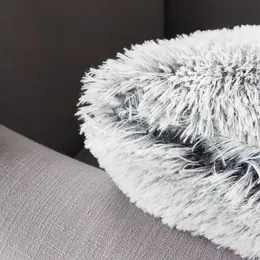 Cushion/Decorative Luxury Faux Fur Throw Cover Super Soft Cushion Case for Sofa Bed Living Room Fluffy Cushion Cover 45x45 CM Home Decro