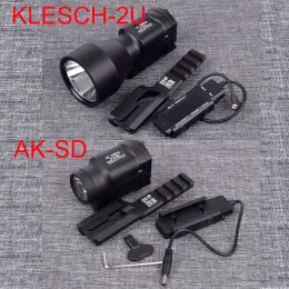 ライトAK47 AK74武器懐中電灯新しいAKSDアップグレードZenitco Klesch2u Gen 2.0スーパーLEDライトフィット20mmレール付きリモートスイッチ