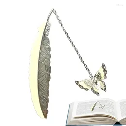 Decorative Figurines Bookmark For Women Luminous With 3D Butterfly Pendant Feather Shaped Book Marks Christmas Stocking Stuffers Mothers Day