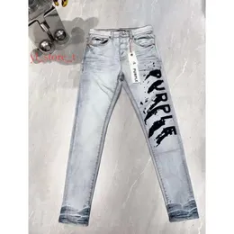 Jeans de jeans roxo jeans jeans jeans mass jeans skinny designer de luxo jeans calça angustiada Man jeans roxa de alta qualidade jeans kid 5420