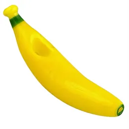 Importiertes farbiger Glasrohr-Raucher, Bananenform-Rohrraucher, 6 Zoll lang